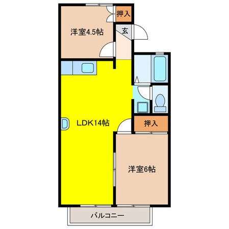 ホワイトヒルズの物件間取画像